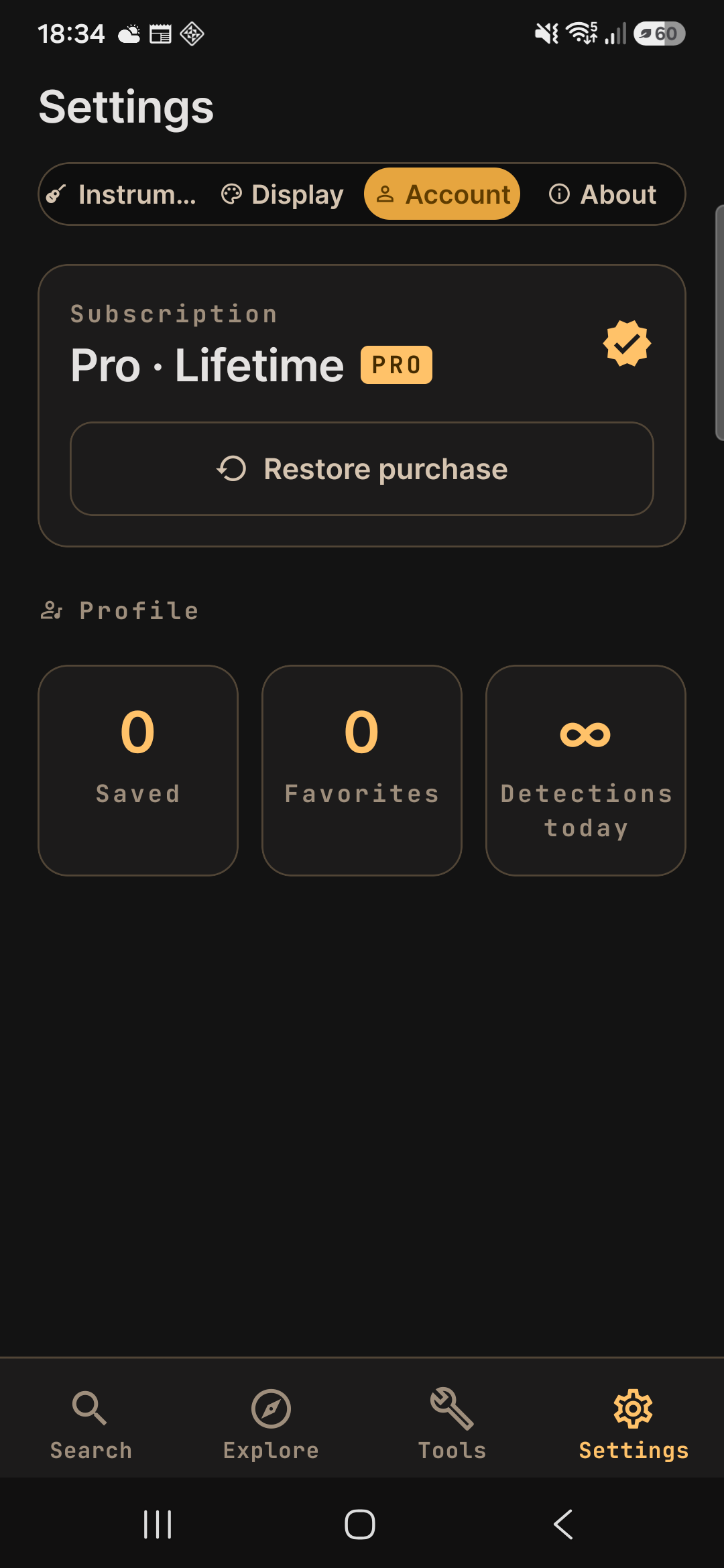settings account